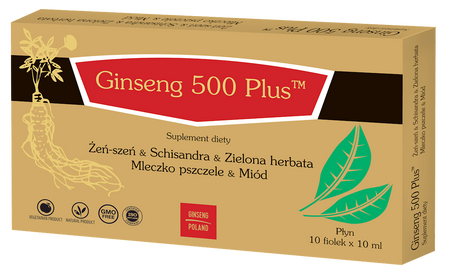 Ginseng Poland − Ginseng 500 Plus − 10 x 10 ml