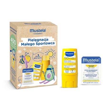 Mustela Pielęgnacja Małego Sportowca (Sztyft ochronny 9,2g + Sztyft przeciwsłoneczny 9 ml)