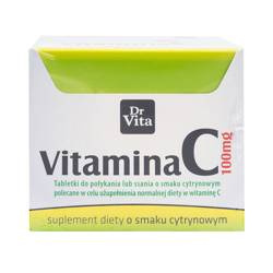 Dr Vita Witamina C 100 mg o smaku cytrynowym 30 tabl.