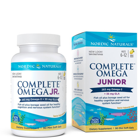 Nordic Naturals Complete Omega Junior 283 mg Omega 3 i 35 mg GLA 90 żelek smak cytryna