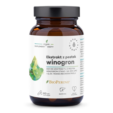 Aura Herbals Ekstrakt z pestek wingoron 60 k