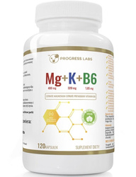 Progress Labs Mg+K+Vit B6 120 kaps.