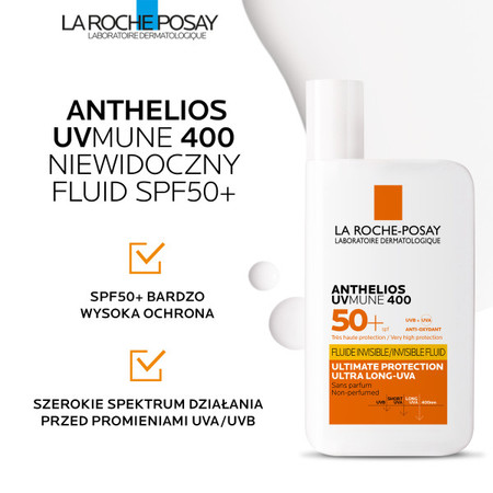 La Roche Posay Anthelios UVmune 400 niewidoczny fluid przeciwsłoneczny SPF50+ 50ml