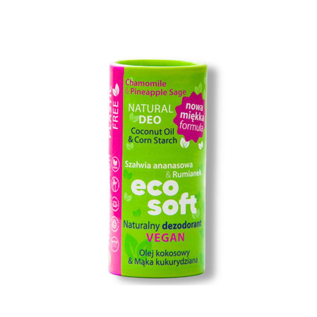 EcoSoft, Naturalny dezodorant damski w sztyfcie, Herbal Garden, ZERO WASTE, 50 ml