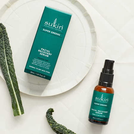 Sukin, SUPER GREENS, Detoksykująco-naprawcze serum do twarzy, 30 ml