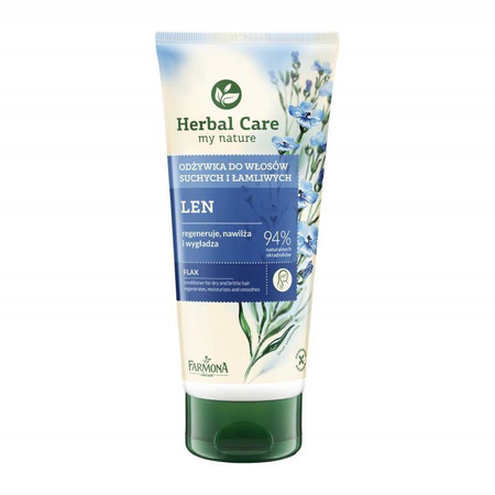 HERBAL CARE Odżywka tuba LNIANA (włosy suche i łamliwe) 200ml FARMONA