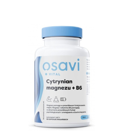 OSAVI Cytrynian magnezu + B6 - 90 kaps.