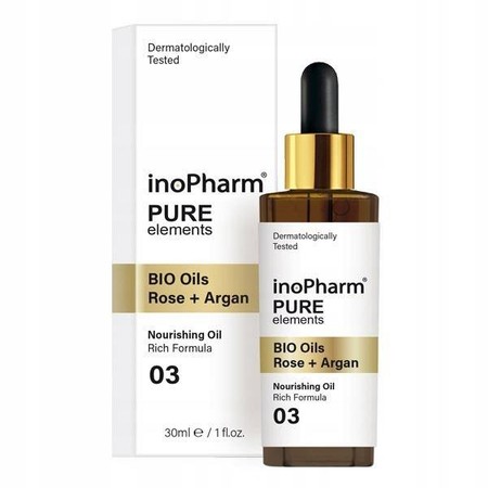 Pure Elements BIO Oils Rose + Argan serum do twarzy i szyi z różą i arganem 30ml