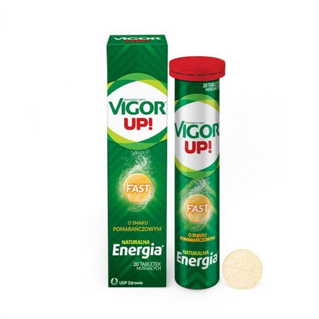 Vigor Up! Fast o smaku pomarańczowym 20 tabletek musujących