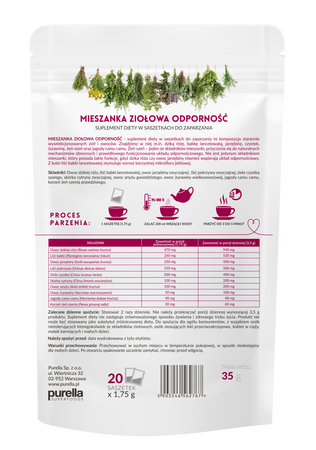 Purella Superfoods Superherbs Mieszanka ziół do zaparzania Odporność 35g
