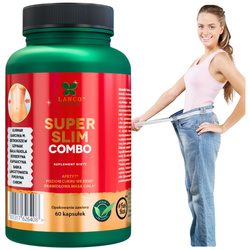 Lanco Nutritions SUPER SLIM COMBO - Redukcja apetytu, wspomaganie odchudzania i regulacja poziomu glukozy - 60 kaps.