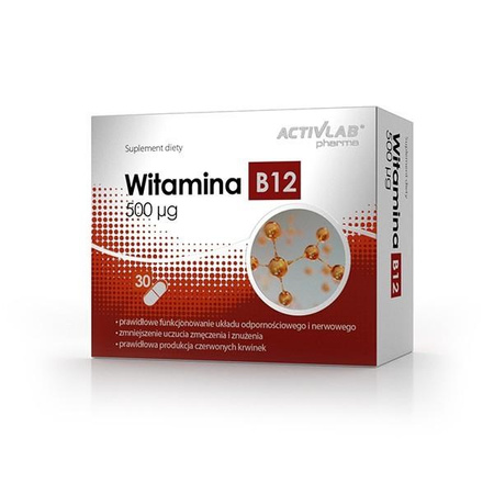 Witamina B12 500 mcg Activlab Pharma 30 kapsułek