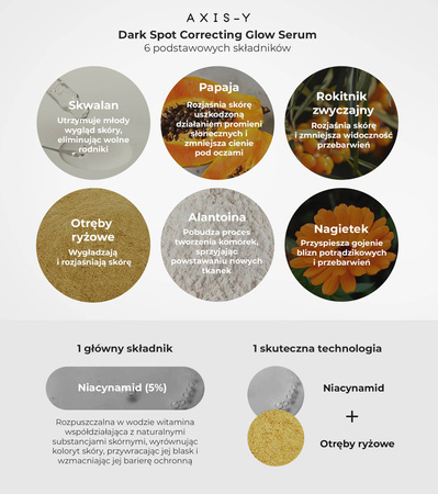 AXIS-Y - Dark Spot Correcting Glow Serum rozjaśniające serum redukujące przebarwienia 50ml