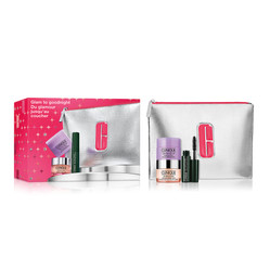 Glam To Goodnight zestaw krem pod oczy 15ml + oczyszczający balsam 15ml + tusz do rzęs 3.5ml + kosmetyczka