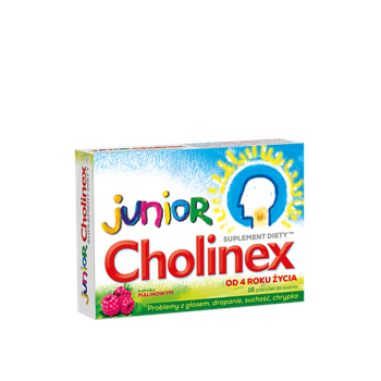 Cholinex Junior od 4 r.ż. o smaku malinowym 16 pastylek