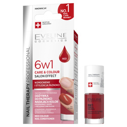 Nail Therapy Professional 6w1 Care &amp; Colour skoncentrowana odżywka do paznokci nadająca kolor Red 5ml