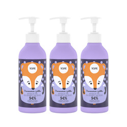 Zestaw: 3x Yope - Naturalny żel pod prysznic dla dzieci Pomarańcza & Jabłko 400ml