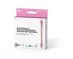 Humble brush, Ekologiczne patyczki do uszu bambus i naturalna bawełna, PURPLE, różowe, 100szt
