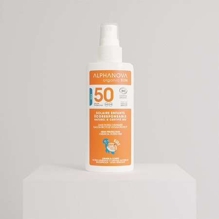 Alphanova Sun Bio, KIDS Spray Przeciwsłoneczny, filtr 50, 125g