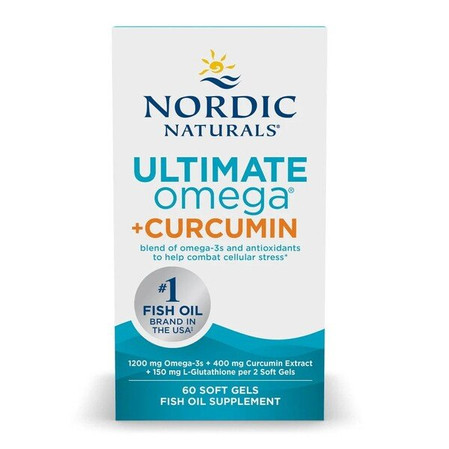 Nordic Naturals Omega-3 Curcumin 1200 mg Omega-3 kwasy tłuszczowe EPA i DHA na wsparcie pamięci i koncentracji 60 kaps.