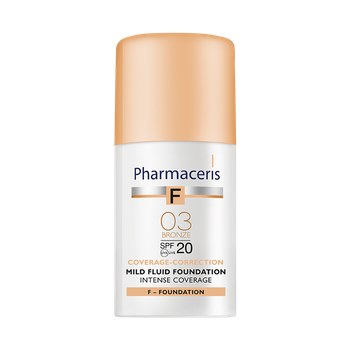 Pharmaceris F Coverage-Correction delikatny fluid intensywnie kryjący SPF 20 03 bronze (brązowy) 30 ml