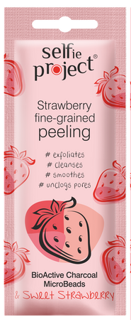 Selfie Project, Peeling Drobnoziarnisty Truskawka, 8ml