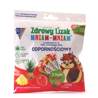 Zdrowy lizak mniam-mniam 3 sztuki + prezent