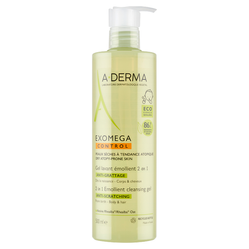 A-Derma Exomega Control Żel emolient do mycia 2 w 1 przeciw drapaniu 500 ml