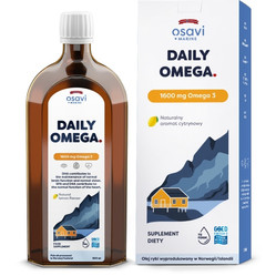 Osavi Daily Omega + D3, 1600mg Omega 3 kwasy tłuszczowe EPA i DHA 500ml  smak cytryna