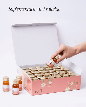 Primabiotic Summer kolagen do picia box 30 szt. x 30 ml smak poziomka