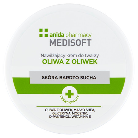 Anida MediSoft krem do twarzy nawilżający oliwa z oliwek 100 ml
