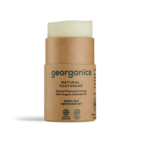 Georganics − English Peppermint, mydło do czyszczenia zębów − 60 ml