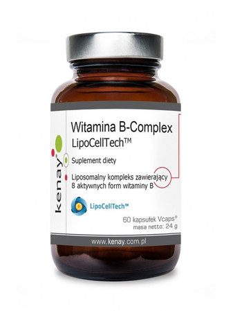 KENAY Witamina B-Complex LipoCellTech na wsparcie energii, układu nerwowego i zmniejszenie uczucia zmęczenia 60 kaps.