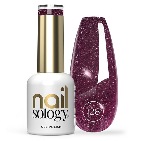 Nailsology lakier hybrydowy z brokatem 126 Red Dress Moment 8ml