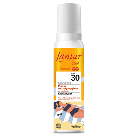 FARMONA Jantar Sun Bursztynowa Pianka do opalania ze złotym pyłem SPF30 - nawilżająca 150ml