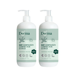Zestaw: 2x Derma Eco Baby mydło i szampon do ciała 250ml