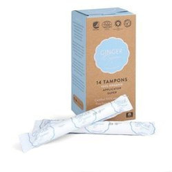Ginger Organic tampony z aplikatorem super 14 sztuk