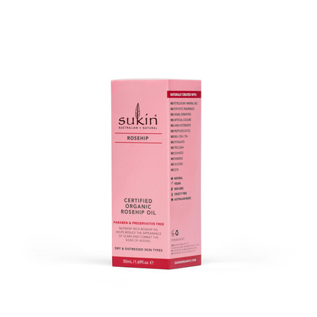 Sukin, ROSEHIP Oil Naturalny 100% olej z dzikiej róży chilijskiej, 50ml