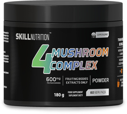 Skill Nutrition 4 Mushroom Complex ekstrakty z Lion’s Mane, Cordyceps, Reishi i Chaga 180 g