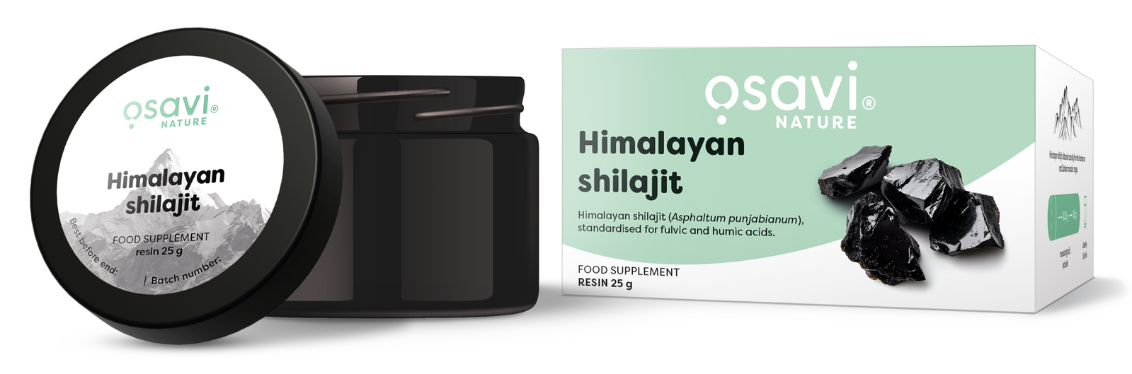 Мумиё Osavi Himalayan Shilajit, гималайское, смола, 25 г