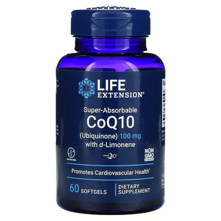 Life Extension Koenzym Q10 Ubichinon Kaneka 100 mg + D-Limonen 100 mg - 60 kaps.