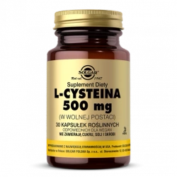 Solgar – L-cysteina 500 mg, suplement diety – 30 kapsułek