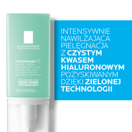 La Roche-Posay − Hydraphase HA Rich 72H intensywnego nawilżenia, krem do twarzy − 50 ml
