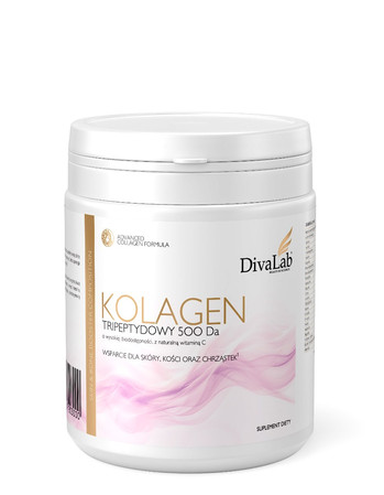 DivaLab Kolagen Tripeptydy wołowe 500 Da z naturalną witaminą C 250 g