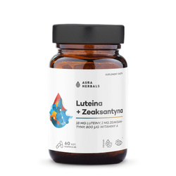 Aura Herbals Luteina + Zeaksantyna + Witamina A, 60 kaps.