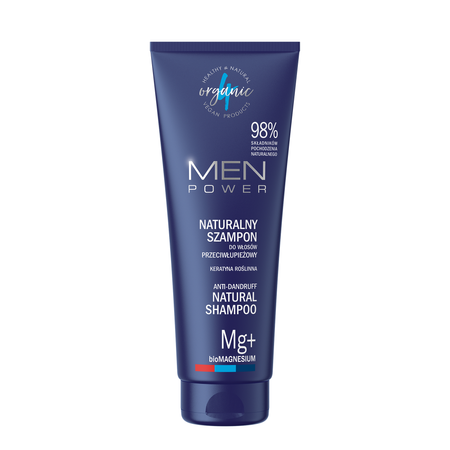 4organic - Men Power Naturalny przeciwłupiezowy szampon do włosów 250ml