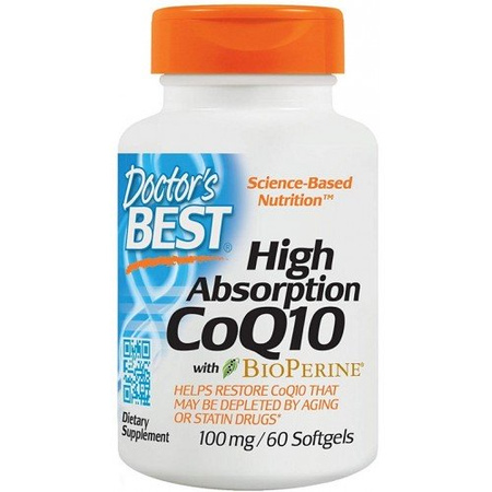 Doctor's Best Koenzym Q10 100 mg i Piperyna BioPerine 60 kaps.