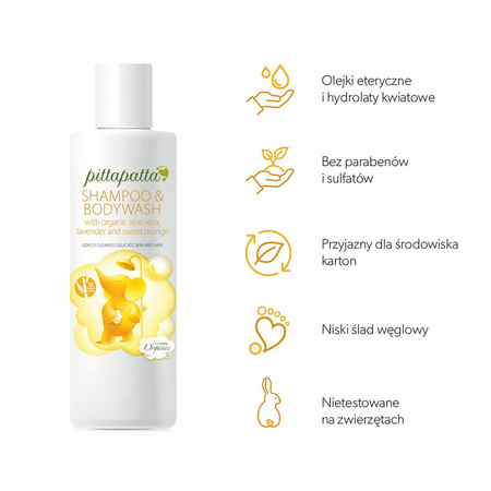Pittapatta, Szampon i płyn do do mycia ciała, 250 ml