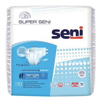 Seni Super Seni Air pieluchomajtki dla dorosłych L 10 sztuk