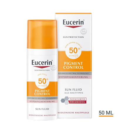 EUCERIN PIGMENT CONTROL SPF 50+ FLUID OCHRONNY PRZECIW PRZEBARWIENIOM 50ML